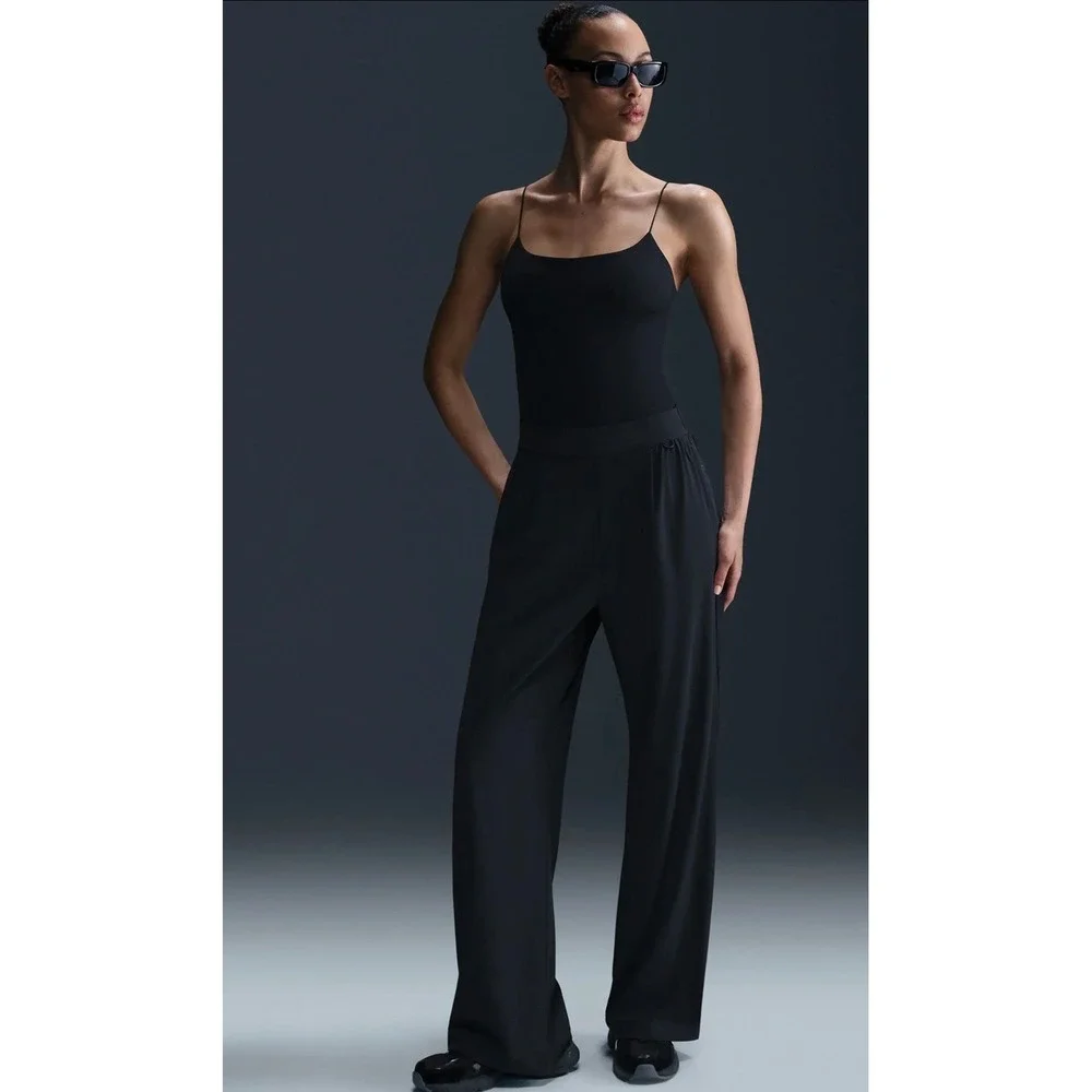 Nike 24.7 PerfectStretch Dri-FIT Trousers Womens XL Black NEW Wide Leg HF1838